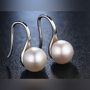 Elegant Faux Pearl Drop Hook Earrings